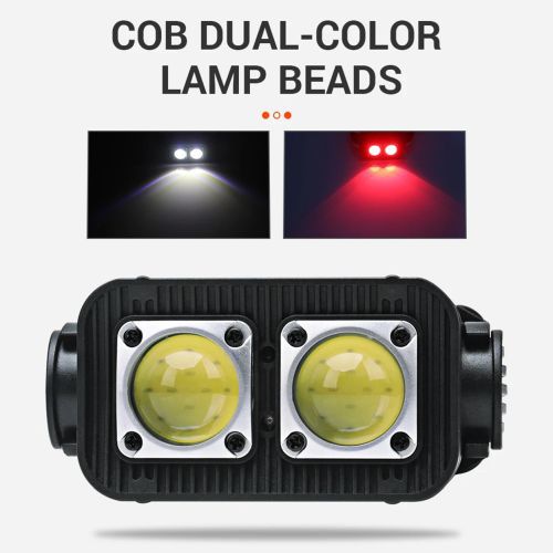 Фонарь налобный K372-2COB(white+red), Motion Sensor, Li-Ion аккум., индикация заряда, ЗУ Type-C