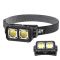 Фонарь налобный K372-2COB(white+red), Motion Sensor, Li-Ion аккум., индикация заряда, ЗУ Type-C