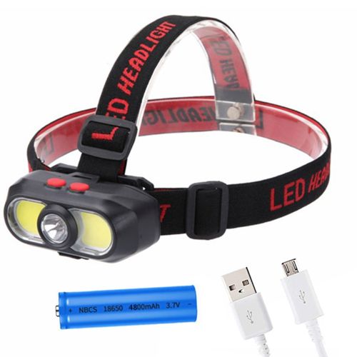 Фонарь налобный KX-302-LED+2COB