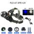 Фонарь налобный PLD-A7-XPE+UV