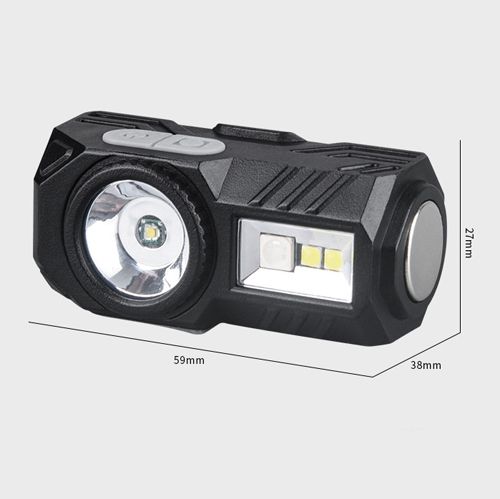 Фонарь налобный T131-XPE+3SMD(red+green+blue+UV), Motion Sensor, Li-Ion аккум, магнит, клипса, ЗУ Type-C, Box