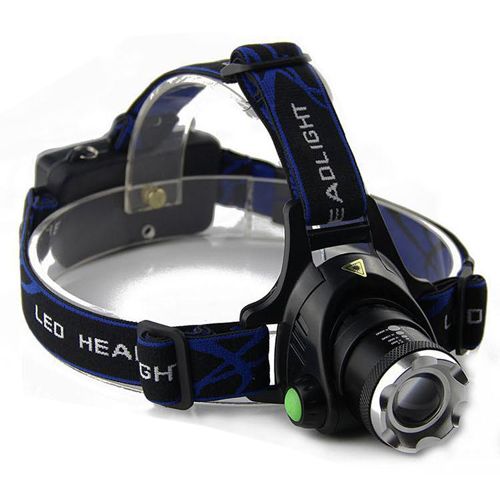 Фонарь налобный Bailong V9-XPE+UV, 2x18650, ЗУ microUSB, zoom