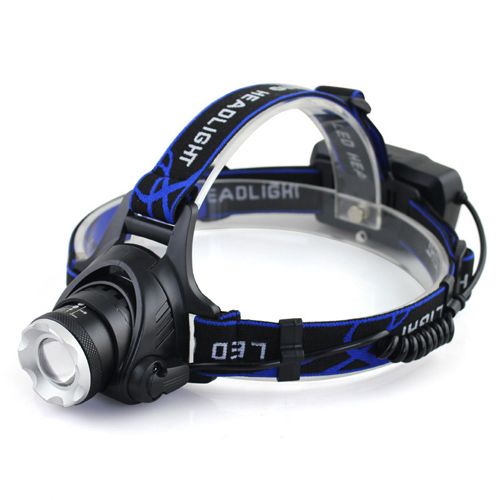 Фонарь налобный Bailong V9-XPE+UV, 2x18650, ЗУ microUSB, zoom