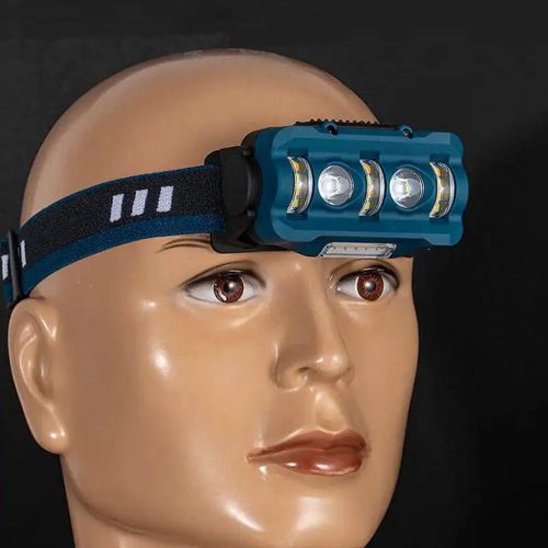Фонарь налобный W-6112A-2XPE+12SMD+6SMD(white+red), Motion Sensor, Li-Ion аккум., индикация заряда, ЗУ Type-C, Box