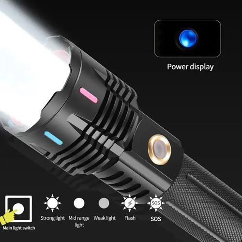 Ліхтар NIGHT VISION FLUORESCENCE G25 WHITE LASER LED PM30-TG, 1х26650/3xAAA, Power Bank, ЗУ Type-C, Zoom