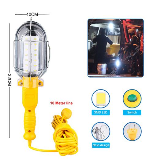 Ліхтар переносний WORKING 9014, 14SMD, 220V, кабель 10м, гачок