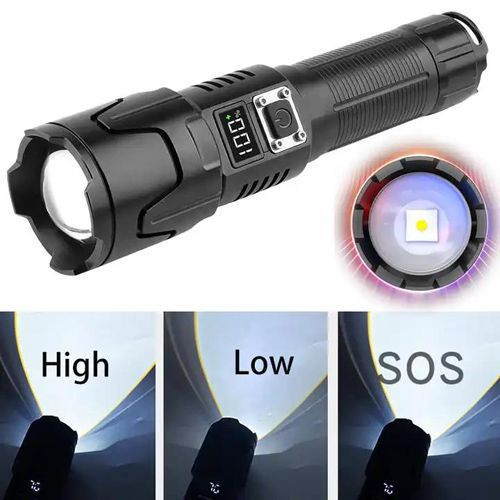 Фонарь ручной PLD-2301 WHITE LASER LED PM30-TG, 1х26650, Power bank, Waterproof, индикатор зарядки, ЗУ Type-C