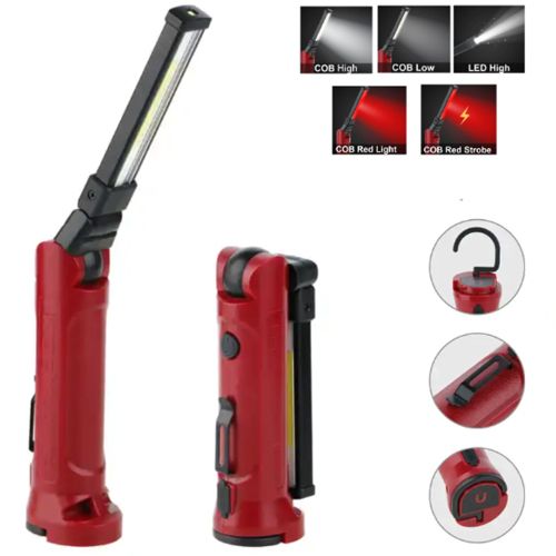 Ліхтар WORKLIGHT BL-71-XPE(white+red), 10 W, 350 Lumen, Li-Ion акумулятор, поворот 180º+180º, затискач, гак, магніт, ЗУ Type-C