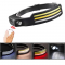 Фонарь налобный BL-W689-LM+3COB (white+yellow), Sensor, Li-Ion аккум., Type-C