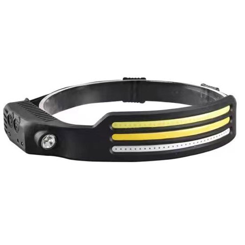 Фонарь налобный BL-W689-LM+3COB (white+yellow), Sensor, Li-Ion аккум., Type-C