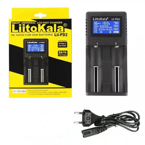 Зарядний пристрій LiitoKala Lii-PD2, 2xАА/ ААА/18650/ 26650/ 21700