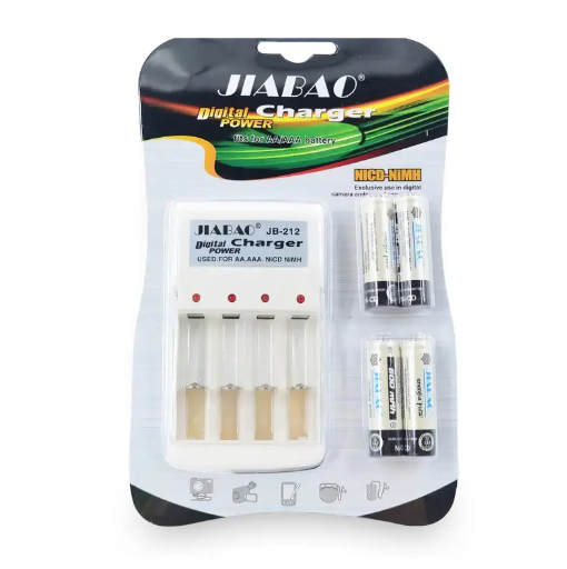 Зарядное устройство с АА аккумуляторами (4 шт) Jiabao Digital Charger JB-212