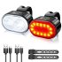 Велофара со стопом ZH-078-2LED, waterproof, ЗУ microUSB