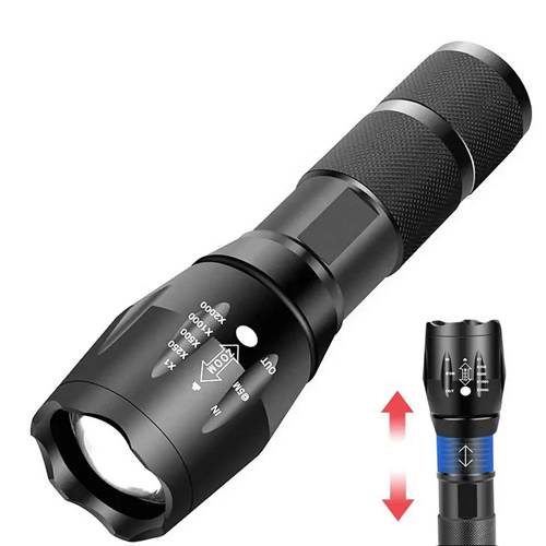 Ліхтарик R5-2XPE (white+red), 1х18650/3xAAA, zoom