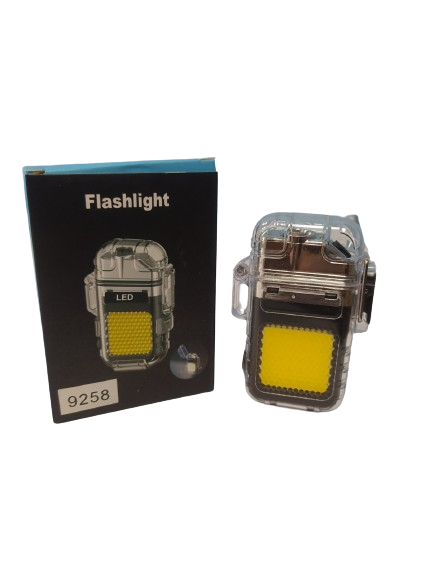 Зажигалка Flashlight 9258 спиральная USB с фонариком