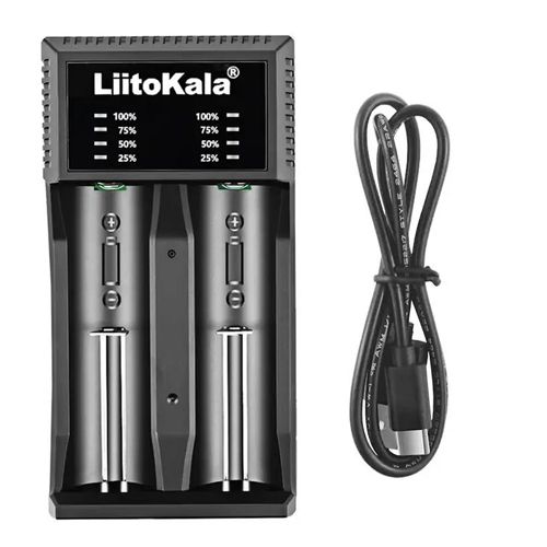 Зарядное устройство LiitoKala Lii-C2, 2x21700/ 26650/ 18350/ 16340/ 18500