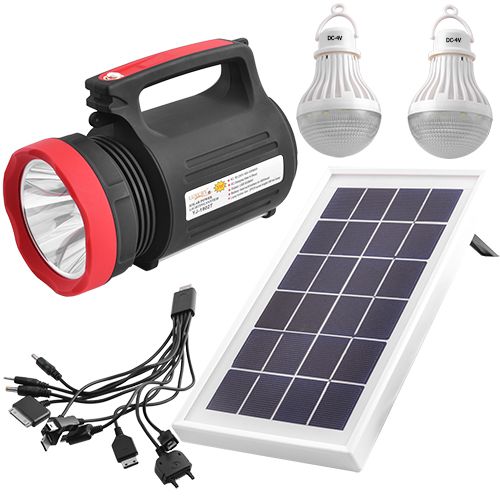 Фонарь переносной 1902 T, 5W+22SMD, 2 лампы 3W, power bank, солнечная батарея (Yajia)