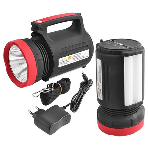 Фонарь переносной 1902 T, 5W+22SMD, 2 лампы 3W, power bank, солнечная батарея (Yajia)
