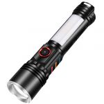 Фонарик NVF PLD-2307 WHITE LASER LED PM10-TG+COB(red+blue+yellow), Motion Sensor Li-Ion аккум., power bank, ЗУ Type-C, zoom, Box
