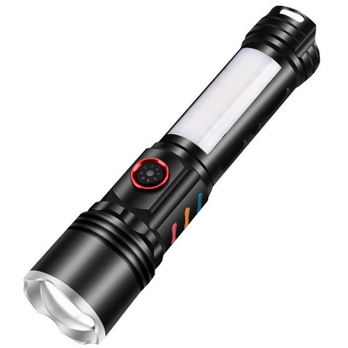 Фонарик NVF PLD-2307 WHITE LASER LED PM10-TG+COB(red+blue+yellow), Motion Sensor Li-Ion аккум., power bank, ЗУ Type-C, zoom, Box