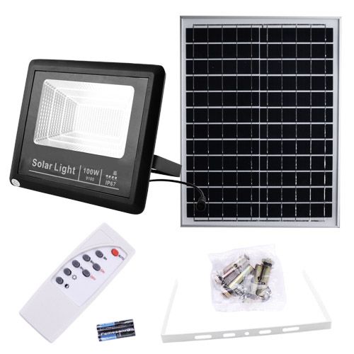 Прожектор 9100 100W SMD, IP67, сонячна панель