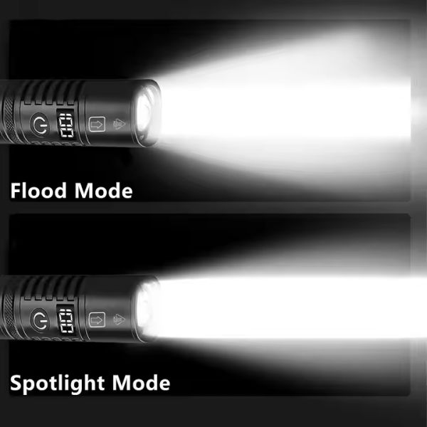 Фонарь S2304-WHITE LASER LED PM10-TG, 1x18650/3xAAA, power bank, ЗУ Type-C, zoom