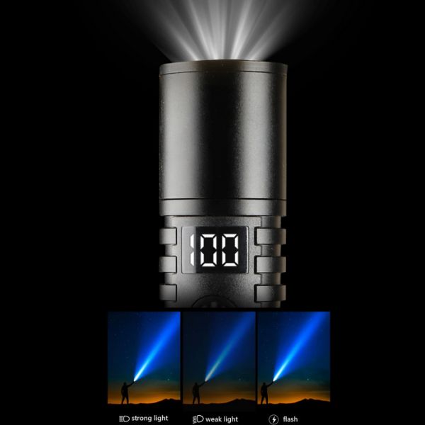 Фонарь S2304-WHITE LASER LED PM10-TG, 1x18650/3xAAA, power bank, ЗУ Type-C, zoom