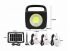 Сонячна електростанція CC022-3 (100W, LED прожектор із сонячною панеллю, 3 лампи, акумуляторна, з пультом)