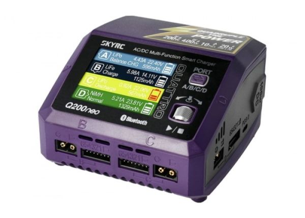 Зарядное устройство на 4 порта SkyRC Q200 Neo LiPo 1-6s 10A 400W DC AC