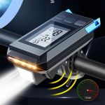 Велофара с компьютером и сигналом MT-088-T6, 450Lum