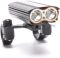 Велофара LR-Y2Pro-2T6 DUAL MEGALIGHT, ALUMINUM, 2 крепления, индикатор заряда