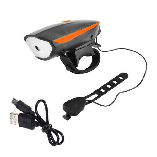 Велозвонок + фара 7588, USB, выносная кнопка
