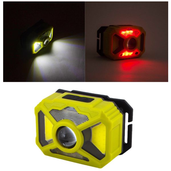 Фонарь налобный 2323-P50+SMD+COB(white+red)