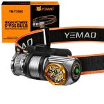 Налобный фонарь YEMAO YM-T355X, 2000LM, аккумуляторы 18650 + 18350 (3200 + 1500 mAh), с красным светом