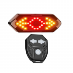 Велофонарь FY-1820 с указанием поворотов (red+yellow)