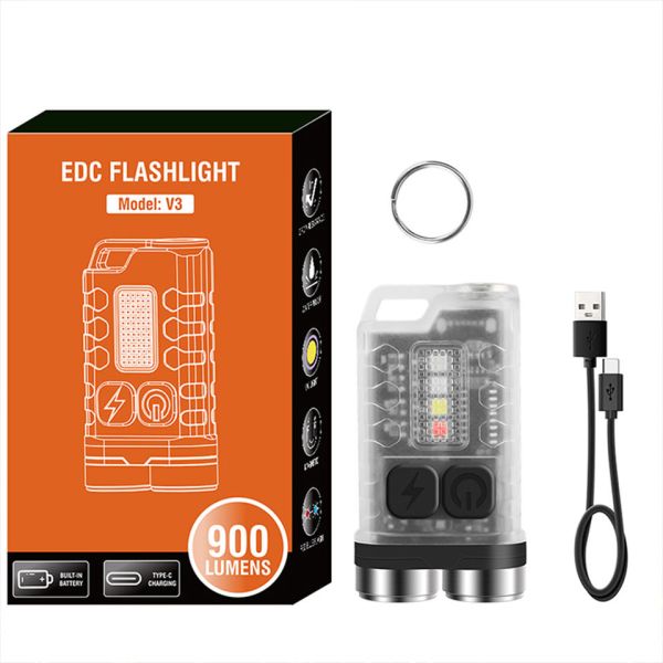 Ліхтарик S02/V3-2LM+4SMD(RGB), Li-Ion акумулятор, ЗУ Type-C 