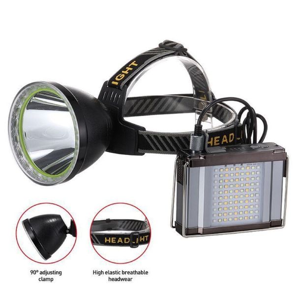 Фонарь налобный YEMAO YM-T100 XHP50+SMD, белый, красный, Li-Ion внешний аккумулятор, ЗУ Type-C