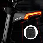 Велофонарь Meilan X5 c указанием поворотов (red+yellow) и лазерной разметкой, waterproof, ЗУ micro USB, Li-Ion аккумулятор
