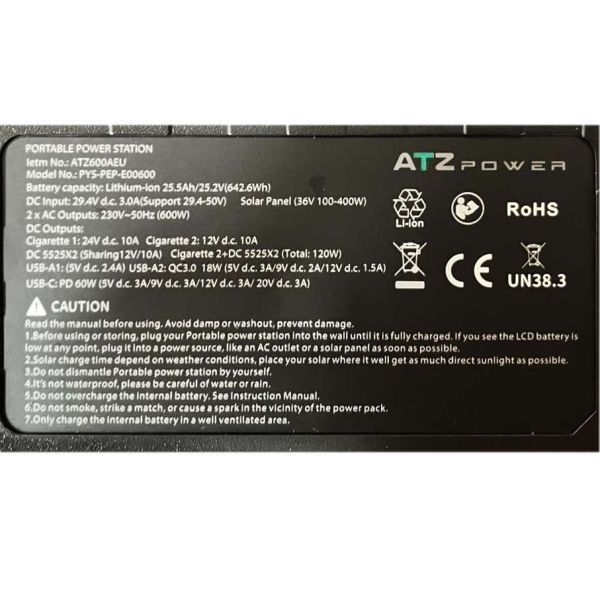 Зарядна станція ATZ Power 600W