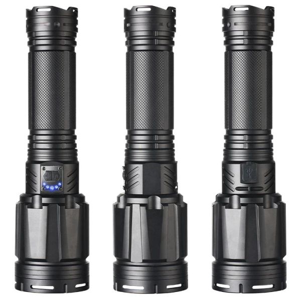 Зенитно-поисковый фонарь YEMAO YM-G999-60W, 5000LM, аккумуляторы 8x18650 (8x3200 mAh), чехол