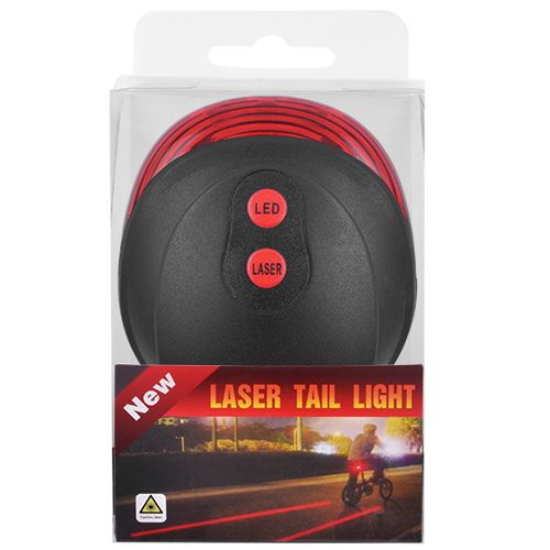 Велофонарь STOP DW-681-5LED + 2LASER, Waterproof, 2хAAA