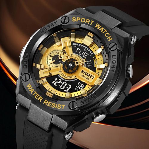 Часы наручные 2101BKGD SKMEI, BLACK/GOLD (10310)