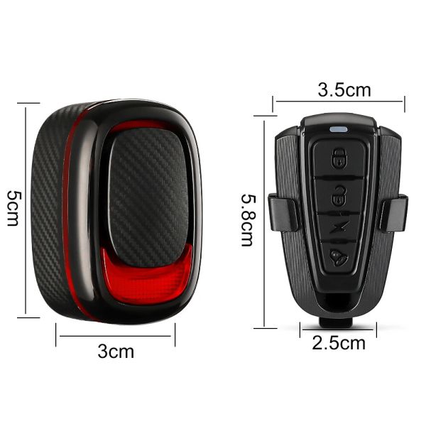 Сигналізація з габаритом A5P-LED(red), виносною кнопкою, вологозахистом, USB-Type-C, Li-Ion акумулятор