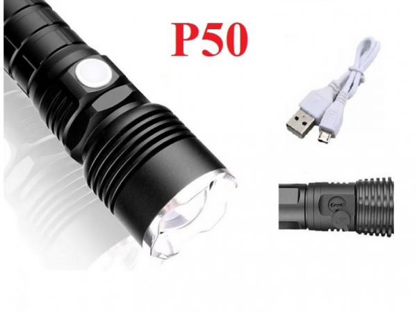Фонарь Police A73-P50, ЗУ microUSB