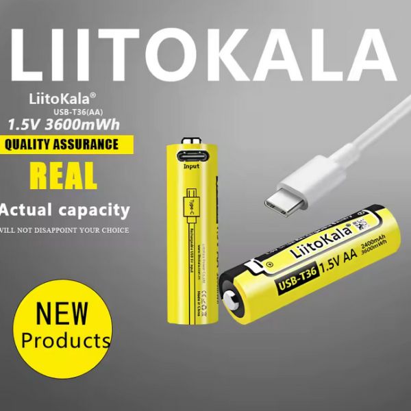 Аккумулятор LiitoKala USB T36 (AA) / 2400 mAh / 3600 mWh / Type-C Original