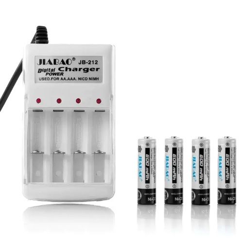 Зарядний пристрій із АА акумуляторами (4 шт) Jiabao Digital Charger JB-212
