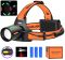 Фонарь налобный FLUORESCENCE BL-T67-TG, 3x18650, 1 режим, ЗУ Type-C, zoom