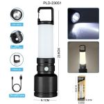Фонарь + светильник CH-23051-3W+SMD, Li-Ion аккум., карабин-кемпинг, ЗУ Type-C