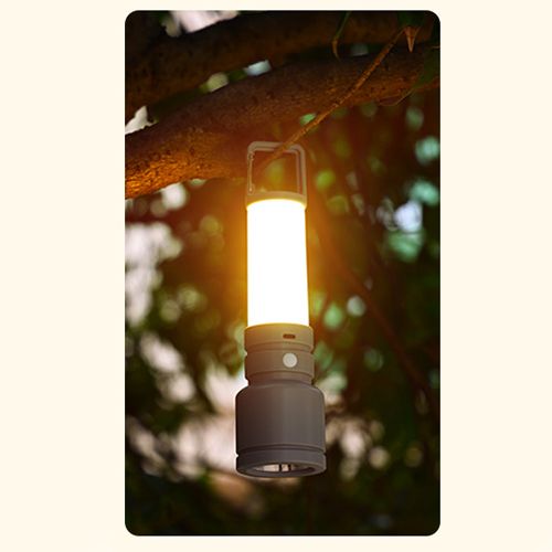 Фонарь + светильник CH-23051-3W+SMD, Li-Ion аккум., карабин-кемпинг, ЗУ Type-C
