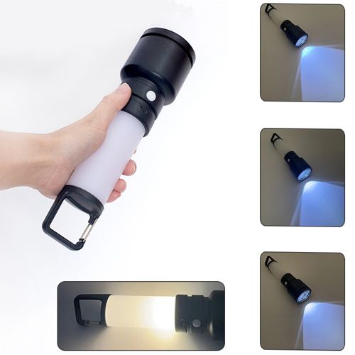 Фонарь + светильник CH-23051-3W+SMD, Li-Ion аккум., карабин-кемпинг, ЗУ Type-C